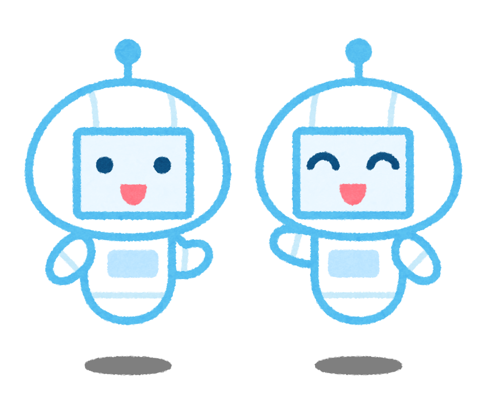 会話する二体のAIキャラクターのイラスト
